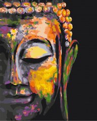 Купить Разноцветный Будда Холст для рисования по цифрам без коробки  в Украине