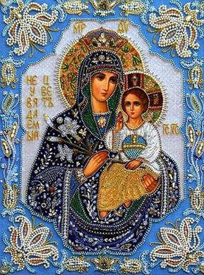 Купити На підрамнику алмазна мозаїка Ікона Діва Марія з Ісусом (TN552, 860)  в Україні