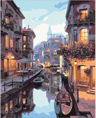 Купити Канал у Венеції Полотно для малювання по цифрам без коробки  в Україні