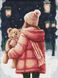 На зимовій прогулянці з голограмними стразами (AB) ©art_selena_ua Діамантова мозаїка круглими камінчиками На підрамнику 30х40 см