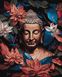 Цифрова картина розфарбування Бронзовий Будда з фарбами металік extra ©art_selena_ua (без коробки)