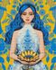 Золота квітка ©mosyakart Діамантова мозаїка круглими камінчиками На підрамнику 40х50 см