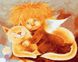 Кот с солнечным ангелом Антистрес раскраска по цифрам без коробки, Без коробки, 40 х 50 см
