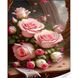 Набор для алмазной мозаики с круглыми камушками На подрамнике Нежный букет роз, Да, 30 х 40 см