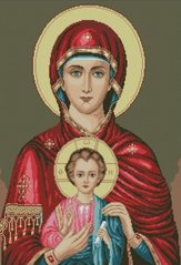 Купити Набір для алмазного живопису квадратними камінчиками Ікона Божої матері  в Україні