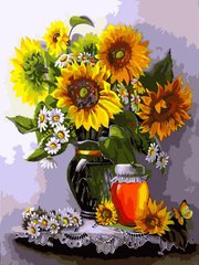 Купити Розмальовування по номерах картина Мед і соняшники  в Україні