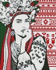 Купити Чарівна українка ©upillustration Мозаїчна картина за номерами 40х50 см  в Україні