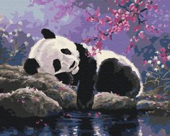 Купить Рисовать картину по номерам без коробки Сладкий сон панды  в Украине
