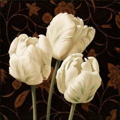 Купити Білі тюльпани. Набір для алмазної вишивки квадратними камінчиками.  в Україні