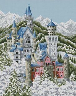 Купить Алмазная вышивка ТМ Dream Art Зимний Нойшванштайн  в Украине