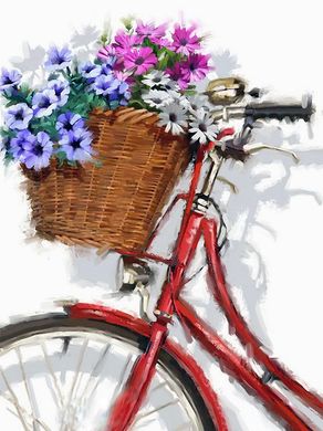 Купити Квітковий велосипед -2 Набір для алмазної вишивки  в Україні