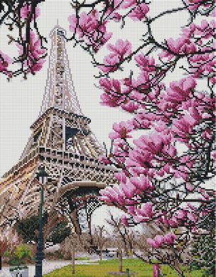 Купить Алмазная мозаика на подрамнике Цветение в Париже  в Украине