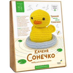 Уточка Солнышко Набор для вязания игрушки крючком Амигурами