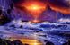 Алмазная мозаика с полной закладкой полотна Прекрасный морской закат худ. Jim Warren, Нет