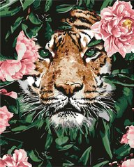 Купити Набір для малювання картини за номерами Ідейка Тигр в квітах  в Україні