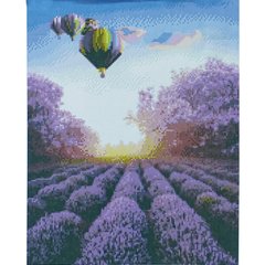 Купить Воздушные шары над лавандовым полем Алмазная мозаика 40х50 см  в Украине