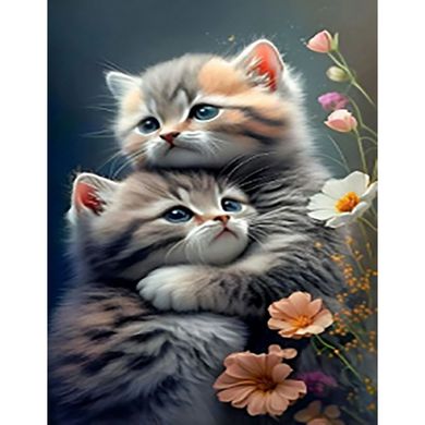 Купити Набір для алмазної мозаїки Милі кошенята в розмірі 40х50 см без підрамника  в Україні
