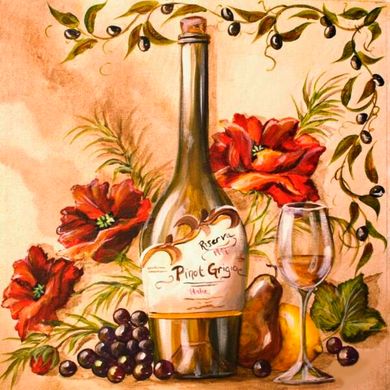 Купити Алмазна вишивка Французьке вино  в Україні
