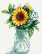 Картина за номерами Сонячна квітка, Без коробки, 40 x 50 см