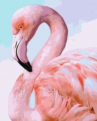 Купити Розфарбування по номерах на полотні Рожевий фламінго ©Ira Volkova   в Україні