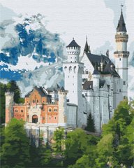 Купить Сказочный замок Нойшванштайн Роспись картин по номерам (без коробки)  в Украине
