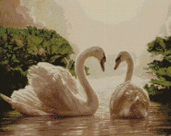 Купить Пара лебедей Мозаичная картина по номерам  в Украине