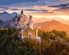 Купити Розмальовки за номерами Замок в променях заходу  в Україні