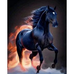 Купить Огненная лошадь Набор для алмазной картины На подрамнике 40х50  в Украине