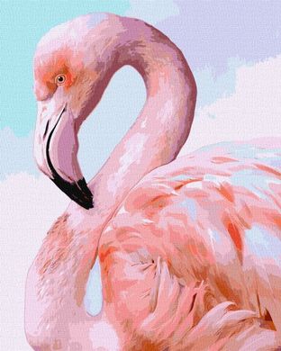 Купити Розфарбування по номерах на полотні Рожевий фламінго ©Ira Volkova   в Україні