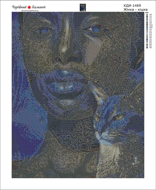 Купить Алмазная мозаика Женщина-кошка 40х50 см  в Украине