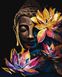 Цифрова картина розфарбування Будда з лотосами з фарбами металік extra ©art_selena_ua