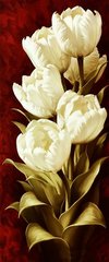 Купить Белые тюльпаны-2. Набор для алмазной вышивки квадратными камушками.  в Украине