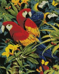 Купить Разноцветные попугайчики Мозаичная картина по номерам  в Украине