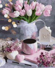 Купить Живопись по номерам Розовое чаепитие ( без коробки )  в Украине