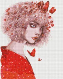 Купити Поцілунок метеликів &copy;lesya_nedzelska_art Мозаїчна картина за номерами 40х50 см  в Україні