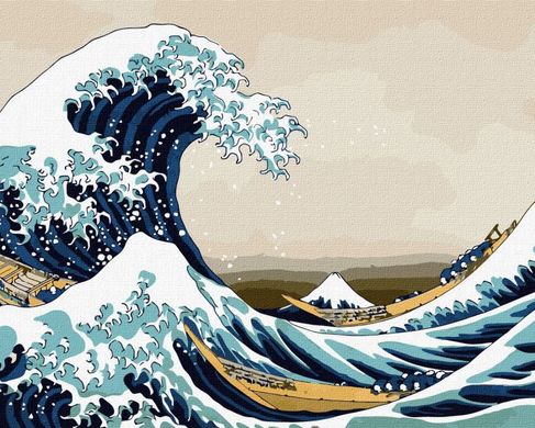 Купить Большая волна в Канагаве Цифровая картина раскраска  в Украине