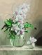 Орхідеї у вазі BrushMe Картина за номерами з елементами алмазної вишивки, Без коробки, 40 х 50 см