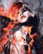 Дівчина-вогонь Цифрова картина за номерами (без коробки), Без коробки, 40 х 50 см