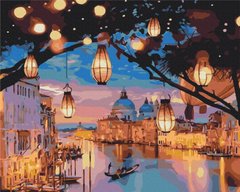 Купити Нічні вогні Венеції Картина за номерами без коробки  в Україні