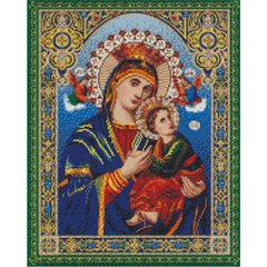 Купити Діамантова мозаїка 40х50см квадратними камінчиками Ікона Божої Матері Скоропослушниця  в Україні
