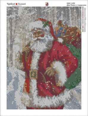 Купити Дід Мороз з подарунками Набір алмазної вишивки камінням  в Україні