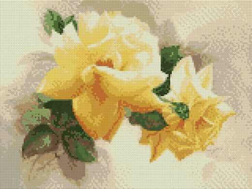 Купить Желтые розы. Набор для алмазной вышивки квадратными камушками.  в Украине