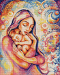 Купить Материнская любовь Алмазная мозаика, квадратные камни  в Украине