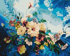 Купити Малювання цифрової картини за номерами Квіти блакиті ©Anna Steshenko  в Україні
