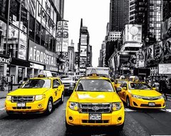 Купить Желтое такси. Роспись картин по номерам  в Украине