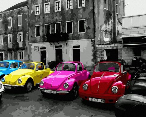 Купить Цветные автомобили Раскраска по номерам  в Украине