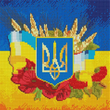 Купити Патріотична діамантова мозаїка Символи України 30х30 см  в Україні