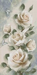 Купить Набор алмазной мозаики Белые розы Панно 30х60 TS1301  в Украине