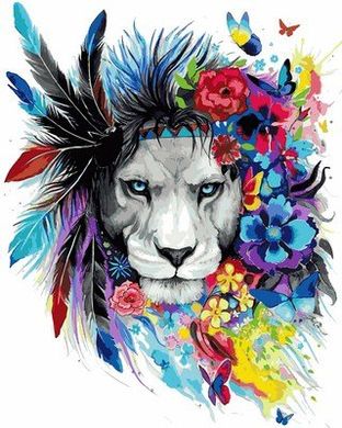 Купити Картина розфарбування по цифрам Чарівний лев  в Україні