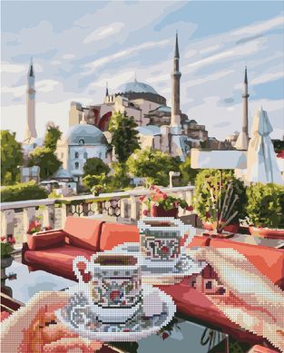 Купити Чаювання в Стамбулі Алмазна картина розфарбування 40 х 50 см  в Україні